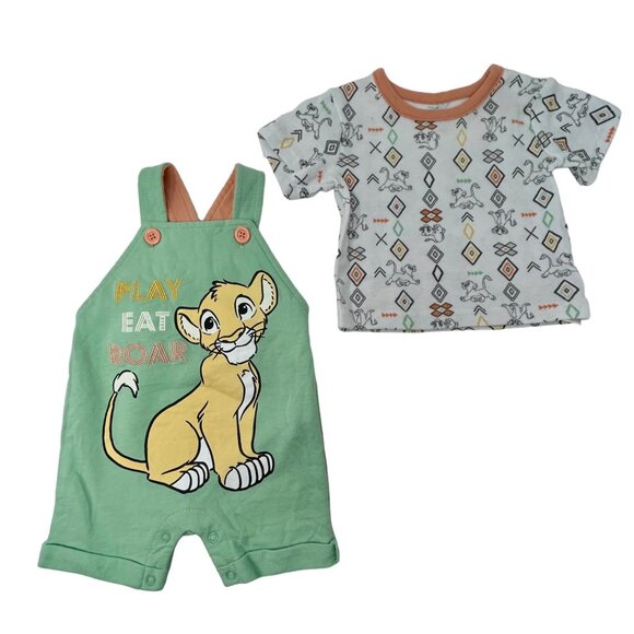 Baby Boys - Disney Bibbed Shorts, Matching Shirt, & 2 Shirts - Size‎ 0-3 Month - Picture 4 of 8